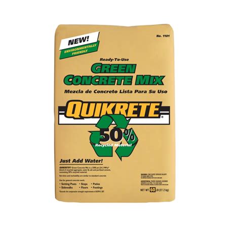 Quikrete Green 60 Lb Gray High Strength Concrete Mix At