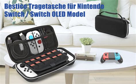 Bestico Tasche Kompatibel Mit Nintendo Switch Switch OLED Harte