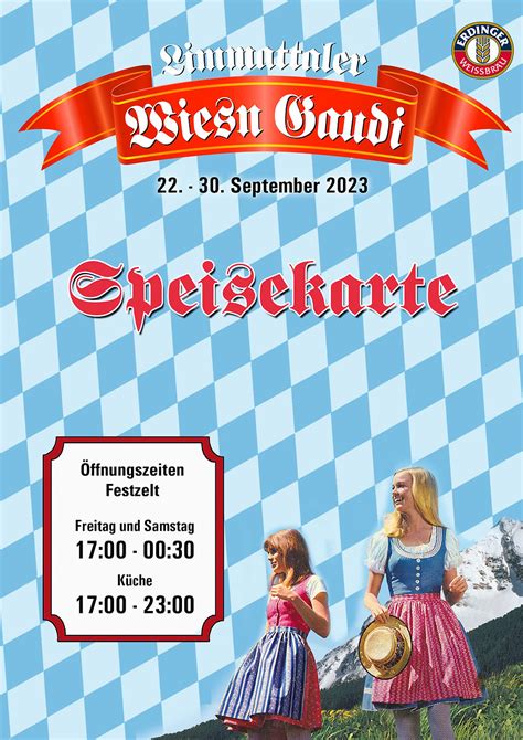 Speisekarte Oktoberfest Limmattal Wiesn Gaudi Oktoberfest Zürich