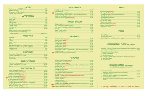 Chinatown Restaurant - Takeout Menu 1/2