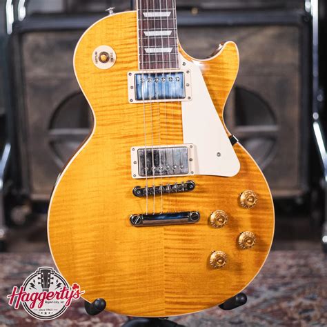 Gibson Les Paul Standard 50s Figured Top Honey Amber With Hardshell