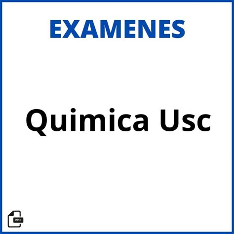 Examenes Quimica Usc