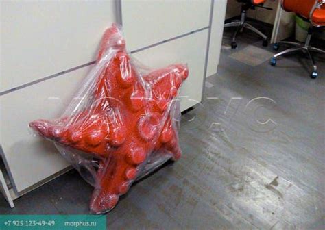 Фигура из пенопласта в форме морской звезды. Декорации павильона.