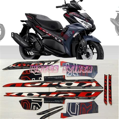 Jual Striping Decal Polet Sticker Yamaha Aerox Rc 155 2023 2024 Hitam