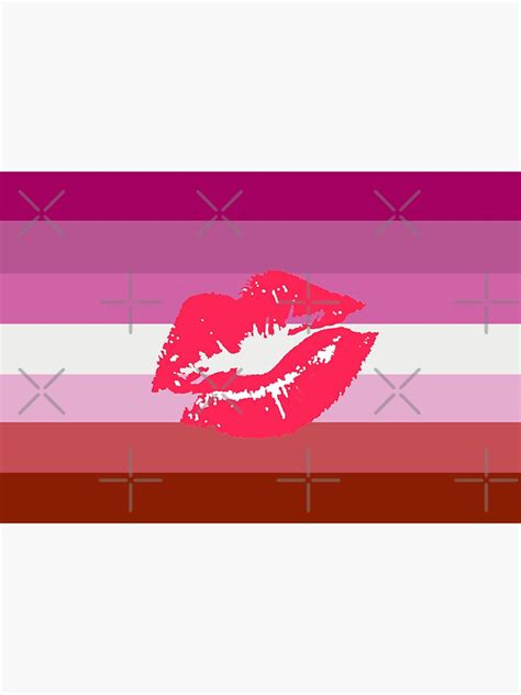 Lipstick Lesbian Pride Flag Sticker For Sale By Gayesthetic Redbubble