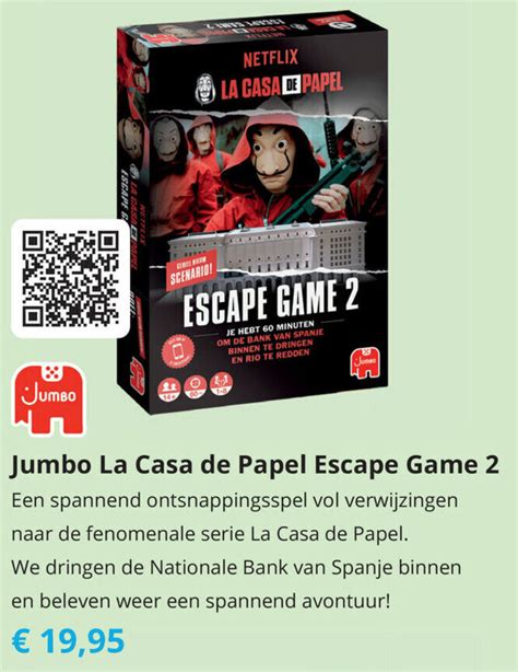 Jumbo La Casa De Papel Escape Game Aanbieding Bij Tom