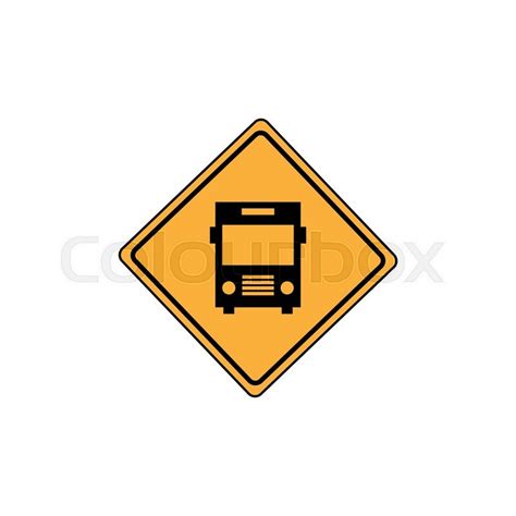 Bus Stop Road Sign Stock Vector Colourbox