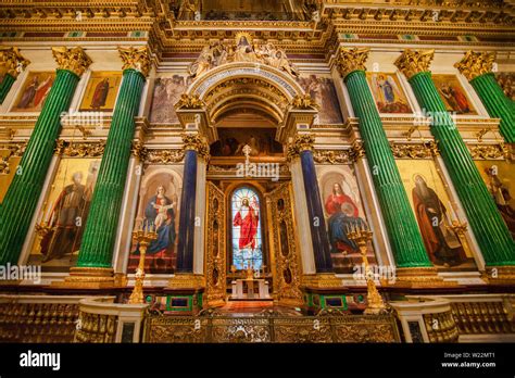 St Isaac Cathedral Interior St Petersburg Russia Stock Photo Alamy