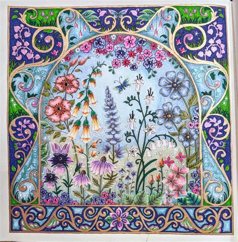 World Of Flowers Coloring Book Johanna Basford Colored By Wendy