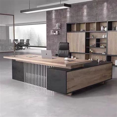 Modern Office Desk with Laptop