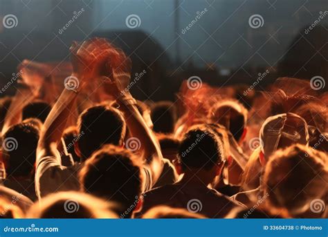 Cheering hands in concert stock photo. Image of musician - 33604738