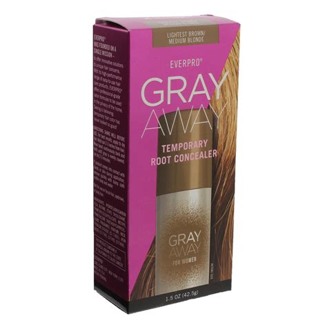 Everpro Gray Away Temporary Root Concealer Spray Lightest Brown Medium