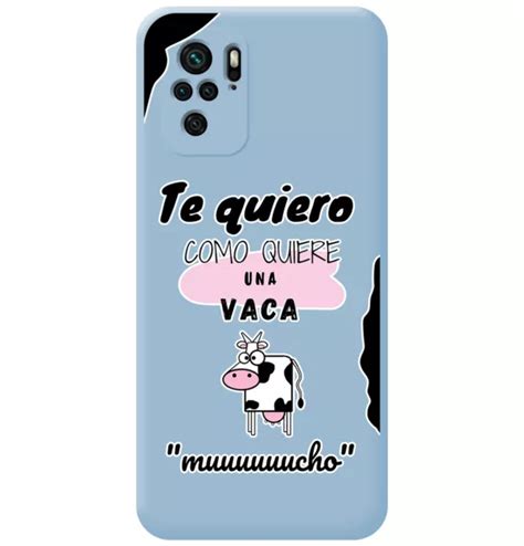 Funda Silicona L Quida Azul Para Xiaomi Poco M S Dise O Vaca Dibujos