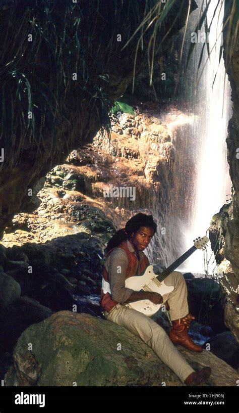 Eddy Grant Video Shoot For Romancing The Stone On A Volcano In St Lucia West Indies 1984 Stock