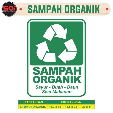 Jual Stiker Vinyl Anti Air JENIS SAMPAH INFEKSIUS MEDIS ORGANIK