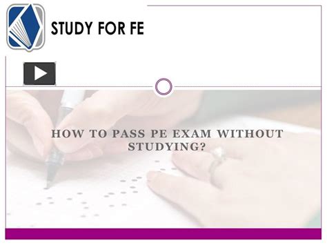 PPT How To Pass PE Exam Without Studying PowerPoint Presentation