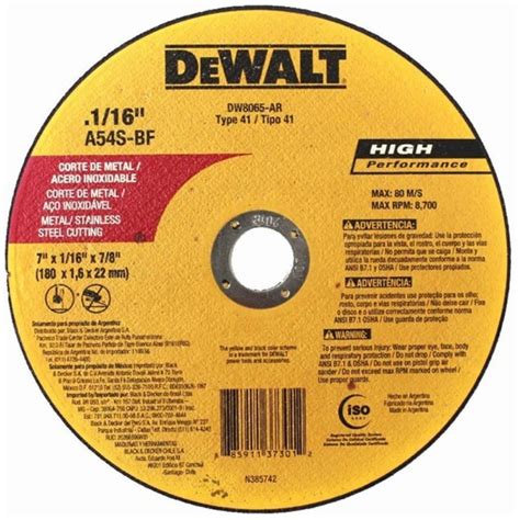 Disco De Corte Para Metal X X Dewalt Dw C