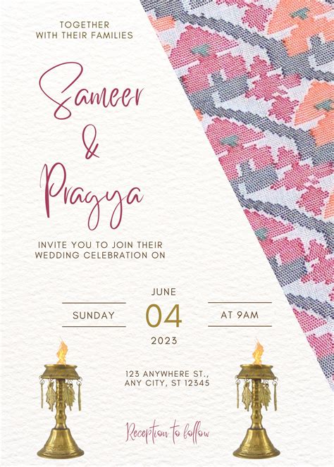 Nepali Wedding Invite Dhaka Traditional Nepali Invitation Card Digital Download Printable Etsy