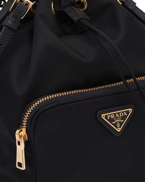 Black Nylon Prada Duet Shoulder Bag Prada