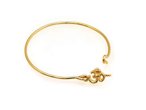 Pulsera R Gida Om Peque A Chapada En Oro Esencia Jewels