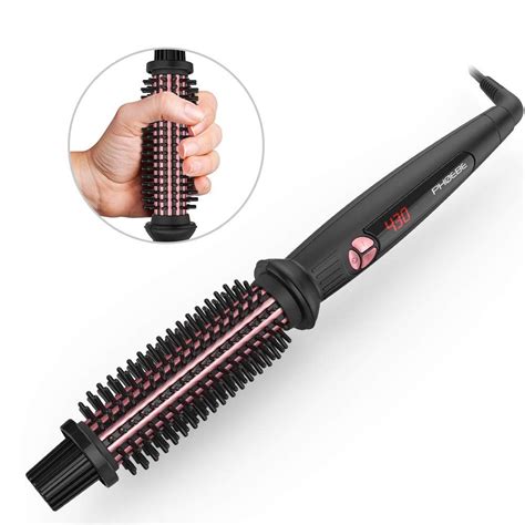 Phoebe Curling Iron Brush Automatic Hair Curler In 2021 Hair Curling Machine Ceramic Hair