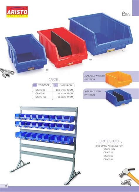 Rectangular Blue Plastic Storage Crates For Shop X X Mm At