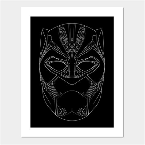 Black Panther Line Art - Black Panther - Posters and Art Prints | TeePublic