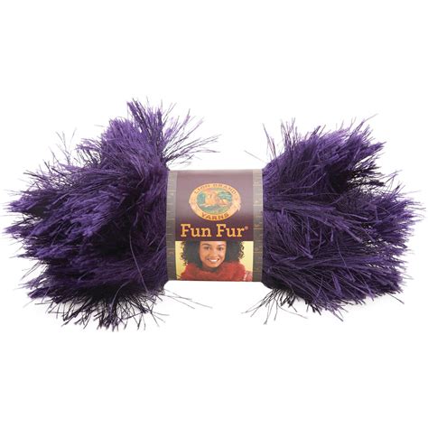 Lion Brand Fun Fur Yarn Grape In 2021 Eyelash Yarn Lion Brand Yarn Yarn