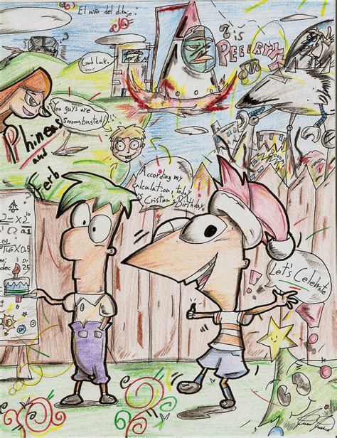 Phineas and Ferb on Christmas by TheKidOfDrawing on DeviantArt