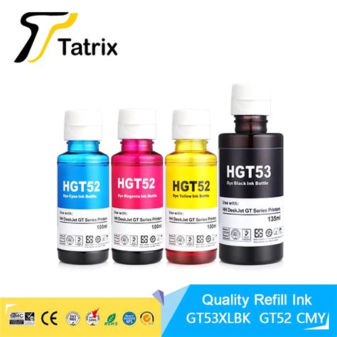 Tatrix Refill Dye Ink Kit For HP GT53XL GT52 For HP Ink Tank 319 410