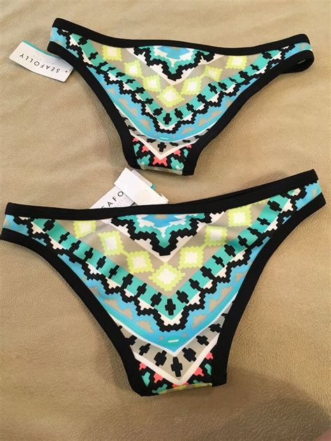 Seafolly Twin Bikini Bottoms 6 Womens Nwt Best Friends Spring Break EBay