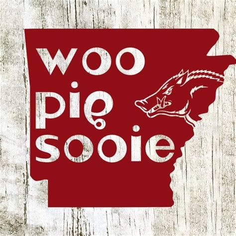 Ar Arkansas Razorback Decal Woo Pig Sooie Single Color