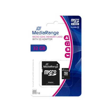 MEDIARANGE 32GB MicroSDHC 32 GB MicroSDHC Klasse 10 45 MB S