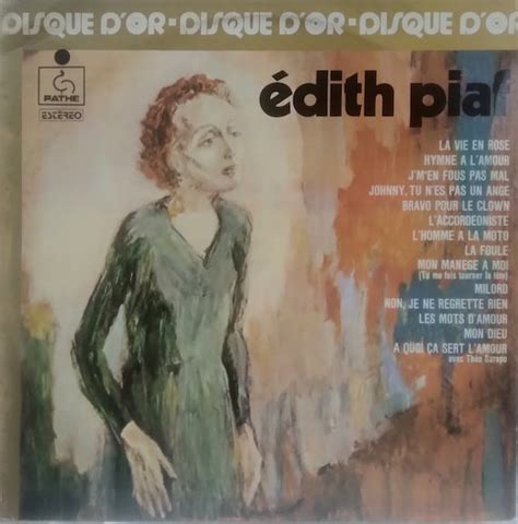 Edith Piaf Disque D Or Etsy