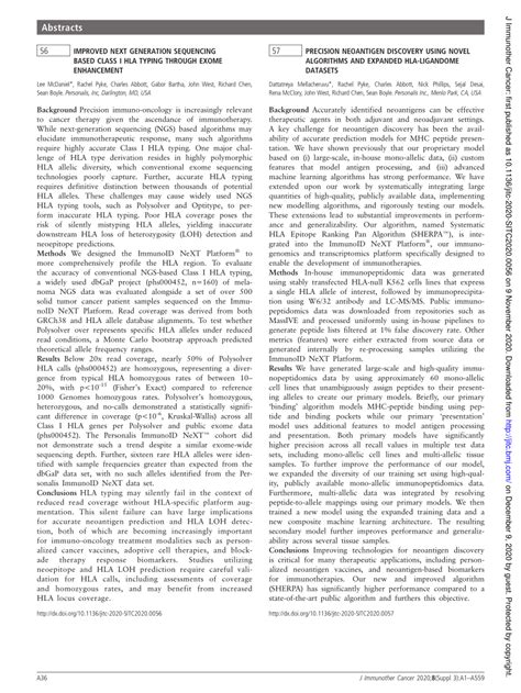 Pdf 56 Improved Next Generation Sequencing Based Class I Hla Typing Through Exome Enhancement