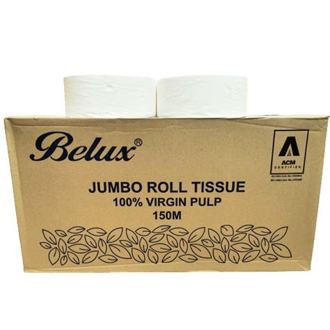 Belux Jumbo Toilet Rolls 12 Rolls Per Box 2 Ply X 150M X 12 100