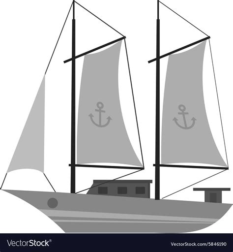 Yacht boat Royalty Free Vector Image - VectorStock