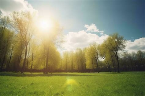 Beautiful Blurred Background Image Of Spring Nature With A Neatly