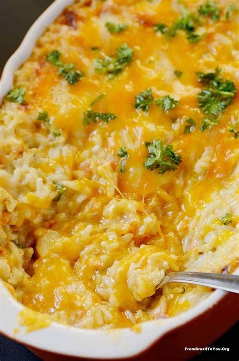 Ham And Cheese Baked Rice Arroz De Forno Misto Easy And Delish