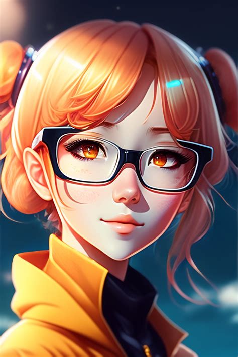 Lexica 1girl Blonde Round Glasses Forehead Anime Style Evangelion