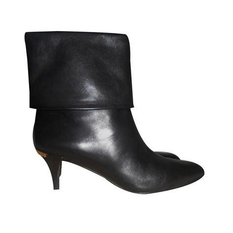 Louis Vuitton Ankle Boots Black Leather Ref 31401 Joli Closet