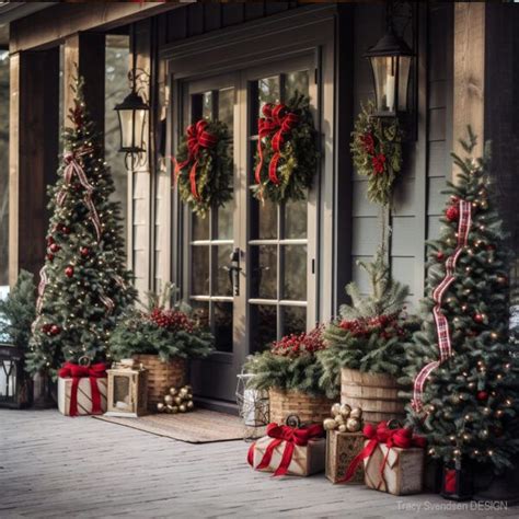 Festive Outdoor Christmas Decorating Ideas Country Christmas