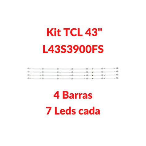 Só Tudo KIT BARRAS DE LED PARA TV TCL L43S3900