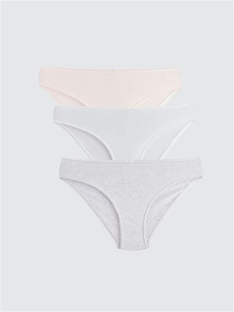 LCW DREAM Pembe Düz Bikini Külot 3 lü W3AF83Z8 FTE LCW