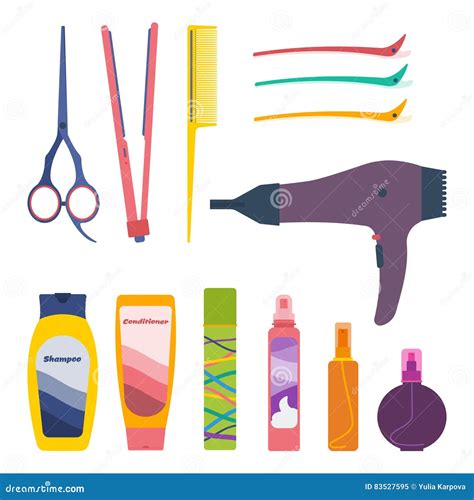 Hair Care Set Stock Vector Illustration Of Salon Objects 83527595