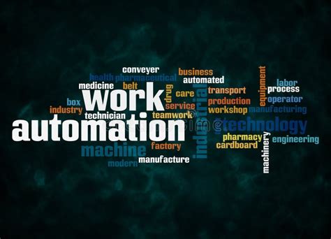 Word Cloud With WORK AUTOMATION Concept Create With Text Only Stock