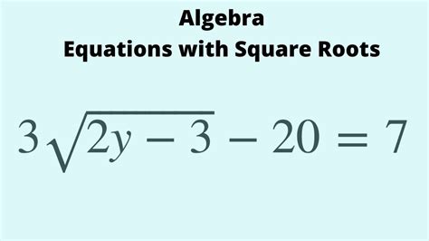 Solving Equations By Square Roots