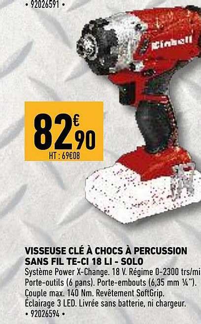 Promo Visseuse Cl Chocs Percussion Sans Fil Te Ci Li Solo