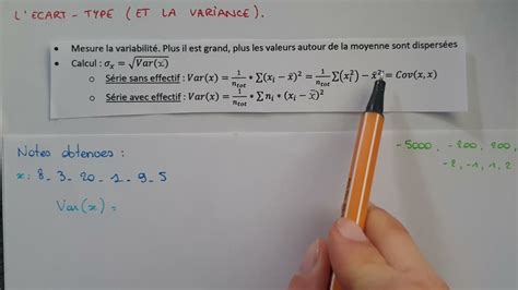 Calculer LÉcart Type And La Variance Dune Série Statistique