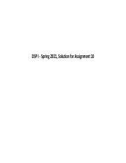 Sol Hw Pdf Dsp I Spring Solution For Assignment